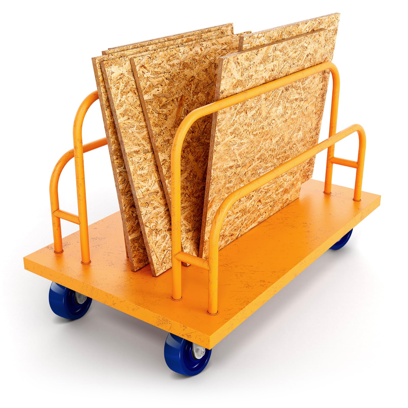 Smerigliatrice di ricambio per ruote da 12,7 cm, in poliuretano solido blu, resistente ai rifiuti, resistente ai rifiuti, capacità 362,9 kg, cuscinetti-foro da 1/2" (confezione da 4)