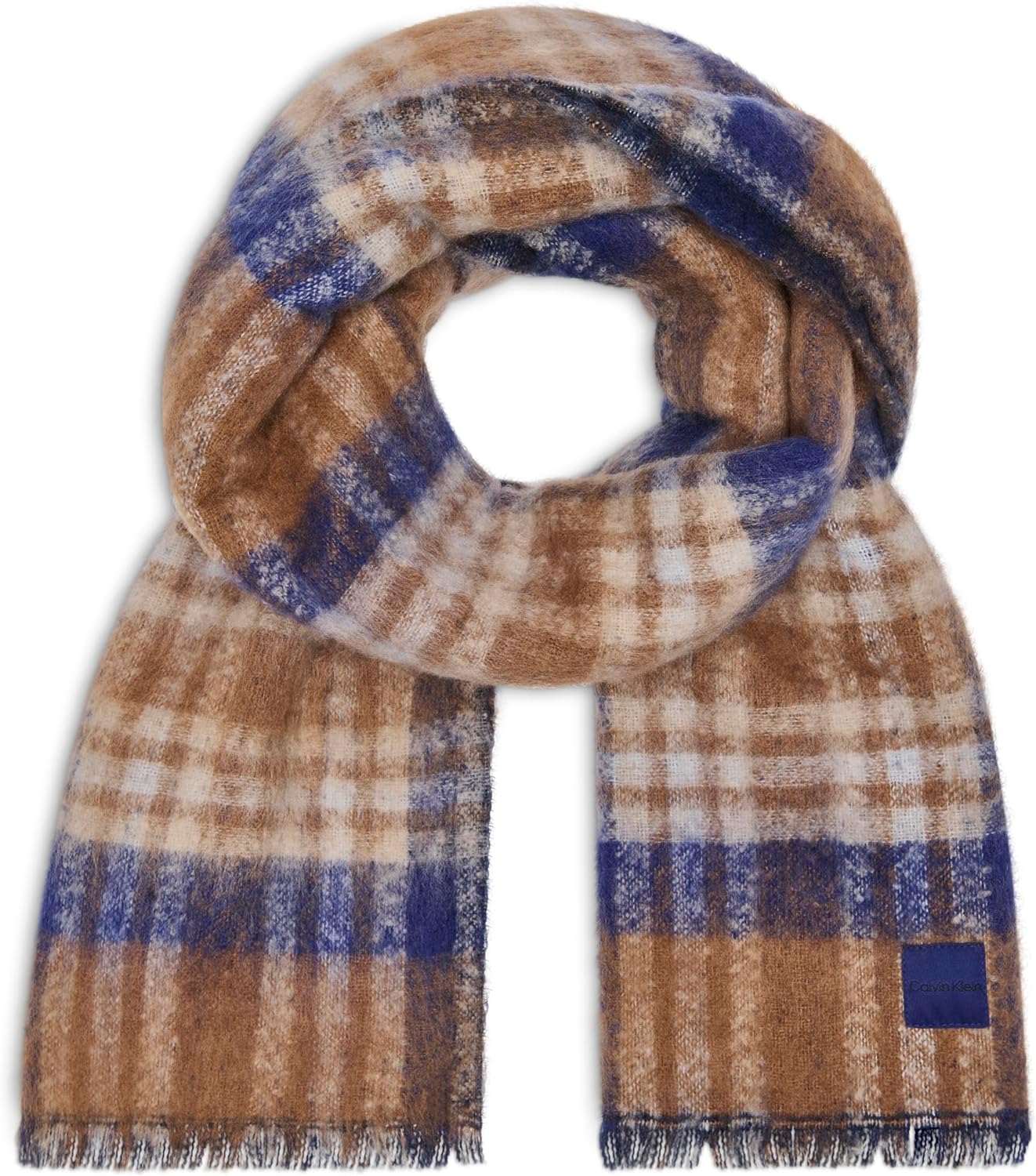 Calvin Klein Women's Double Faced Plaid Winter Scarf