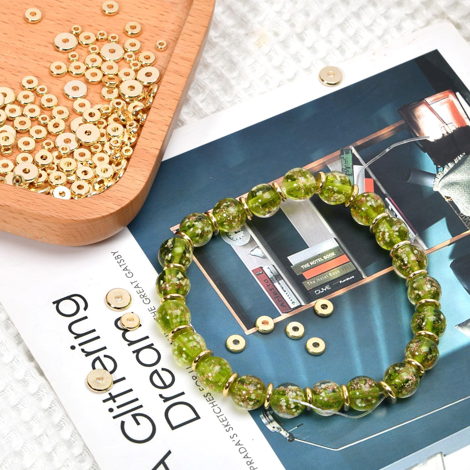 14K Gold Flat Spacer Beads, Disc Spacer, Gold Plated Solid Brass Beads for DIY Bracelet, Necklace Jewelry Making - Image 6