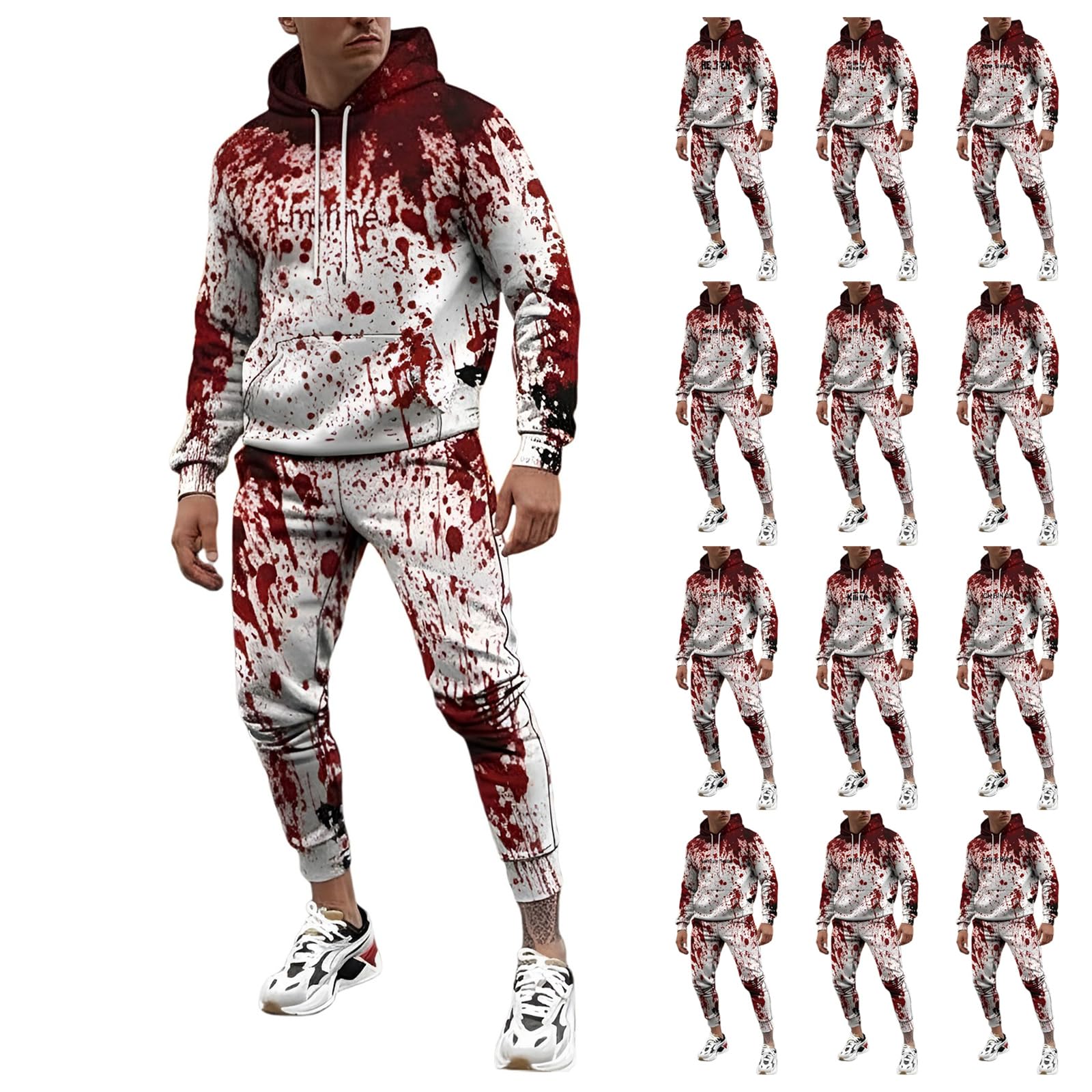 Halloween Kostüm Herren Horror Pullover + Blutige  Produktbild-Vorschau 10