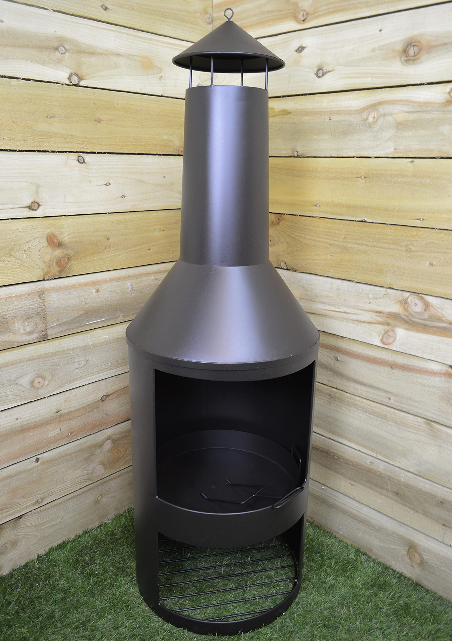 Buy Samuel ALEXANDER Luxury 140cm Tall Outdoor Chiminea For Garden Log Burner Patio Fire Pit