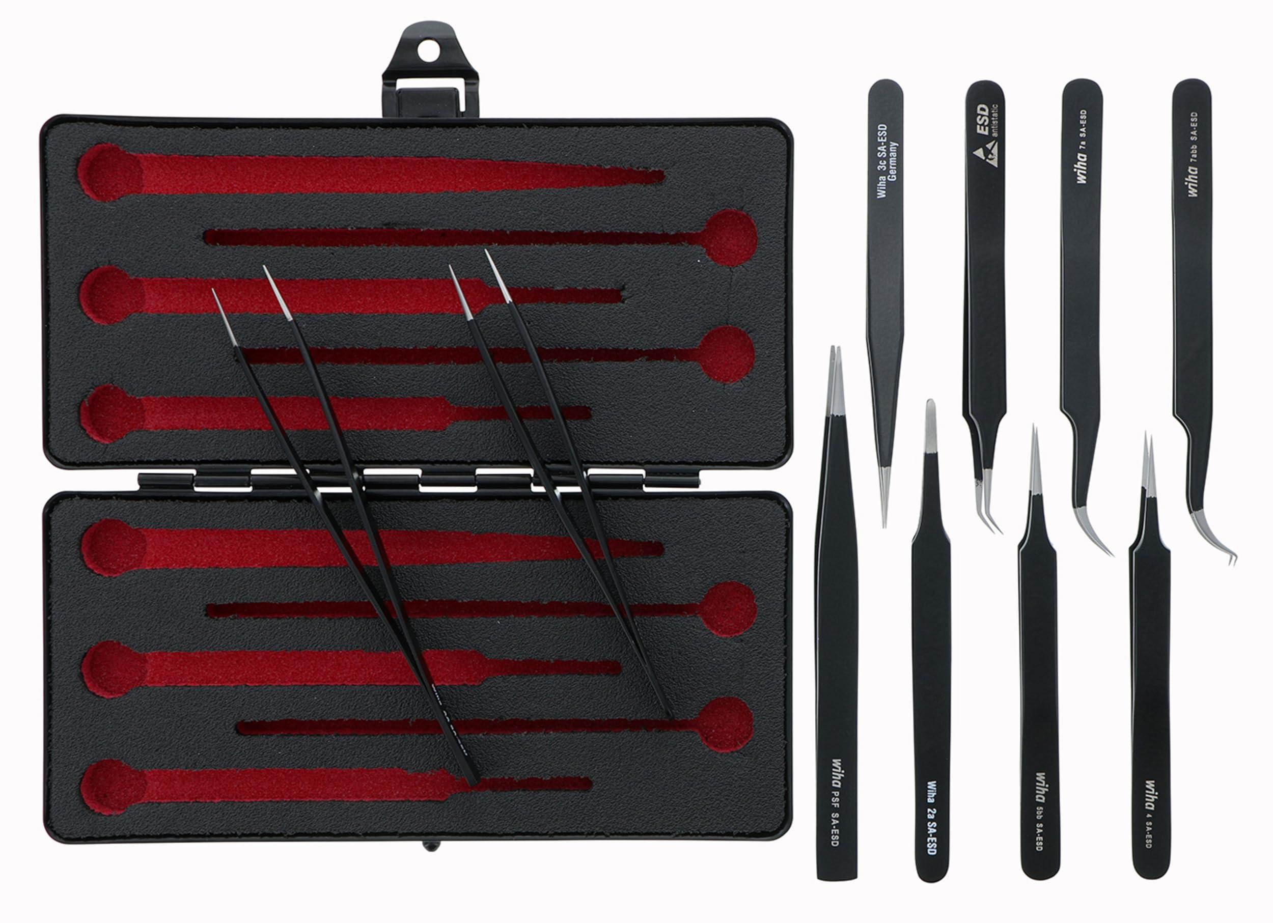 ESD Safe Pinzette Set, 10 Pezzi