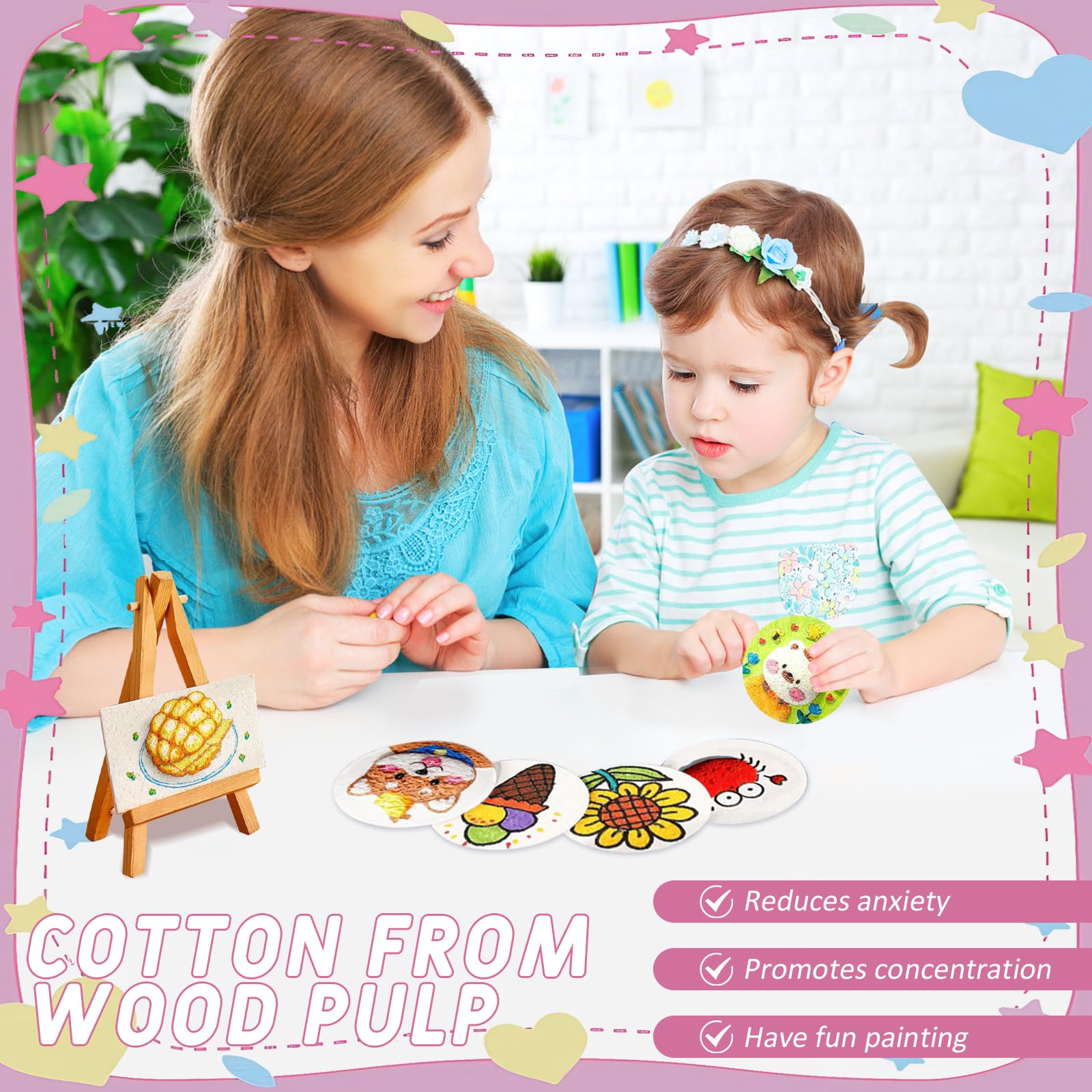 Puffy Paint Magico Magic Puffy Paint - Kit Pittura 3D Per Bambini Con 12 Penne E Carta Schiuma, Effetto Popcorn Kit Creativo Schiuma