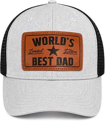 Worlds Best Dad Ever Hat - Fathers Day & Birthday Gift for Men, Papa