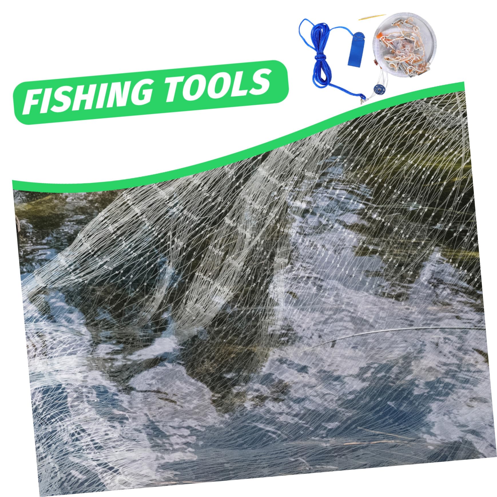 Mikikit Rete Da Pesca Con Disco Da Lancio Rete Da Lancio Per Pesci Esca e Gamberetti d Acqua Interna Costruita Alluminio Con Pesi in Acciaio Mano Maglia Fine Per Catturare Esche