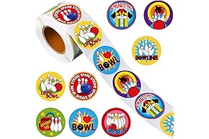 500-PC Bowling Stickers Collection for Enchanting Scrapbooks
