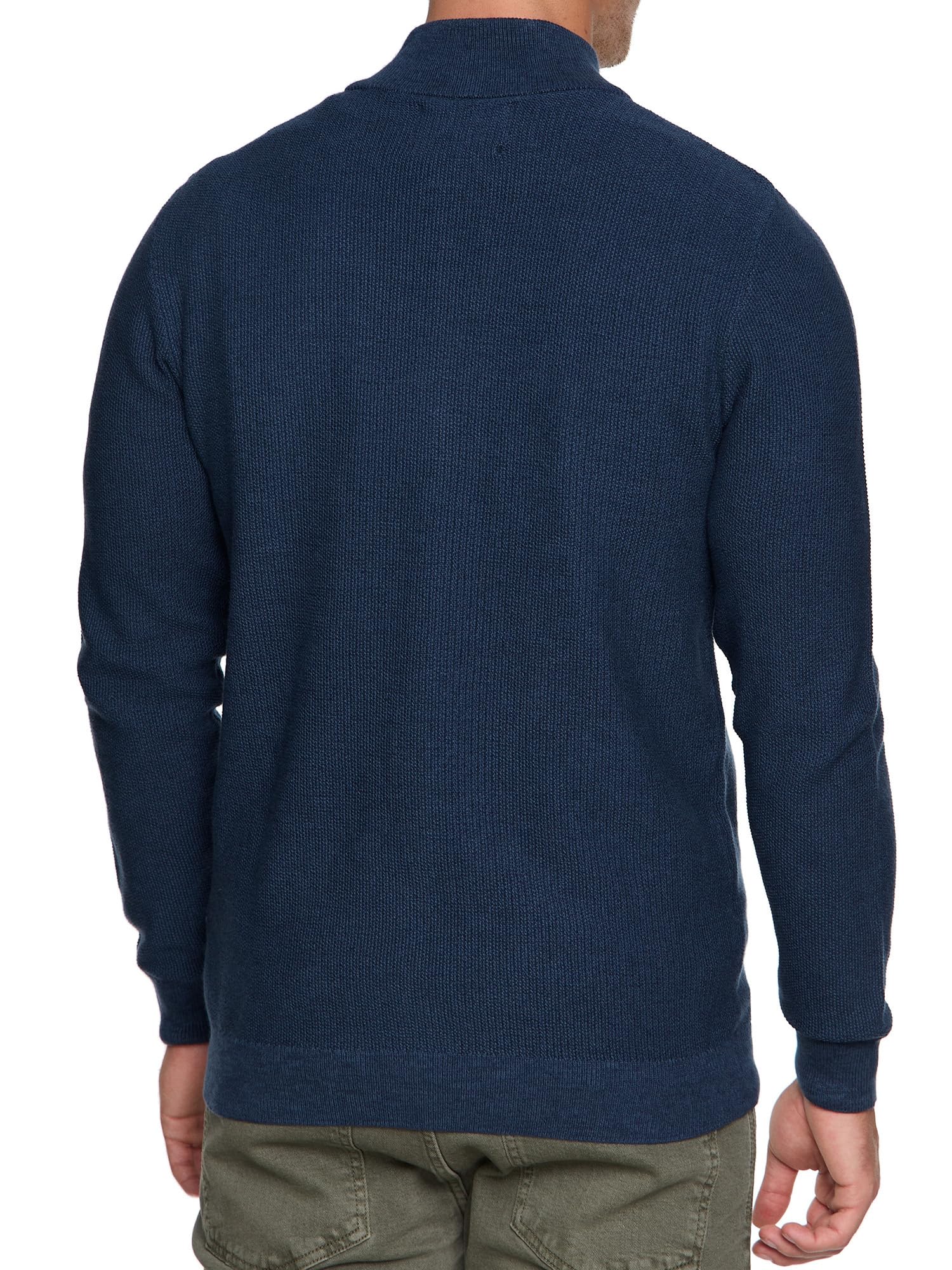 Indicode Uomini INWestmoon Cardigan | Maglia Aperta con Collo Alto