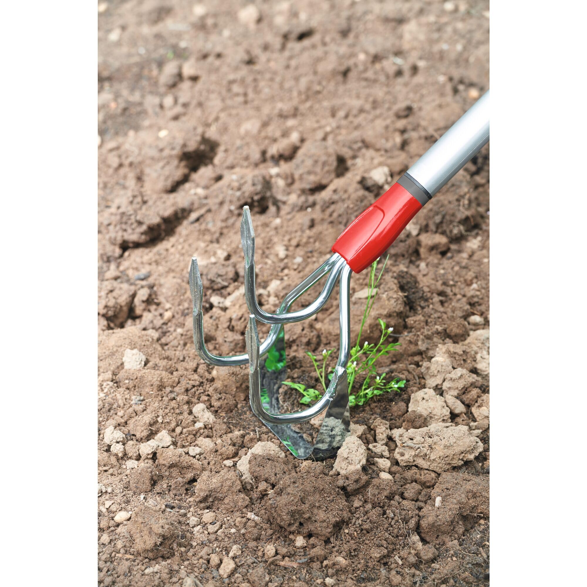 Wolf-Garten 7SingleAAA004650 IE-M Coltivatore Sarchiatore, Rosso/Argento, Single5x26.Singlex39.5 cm