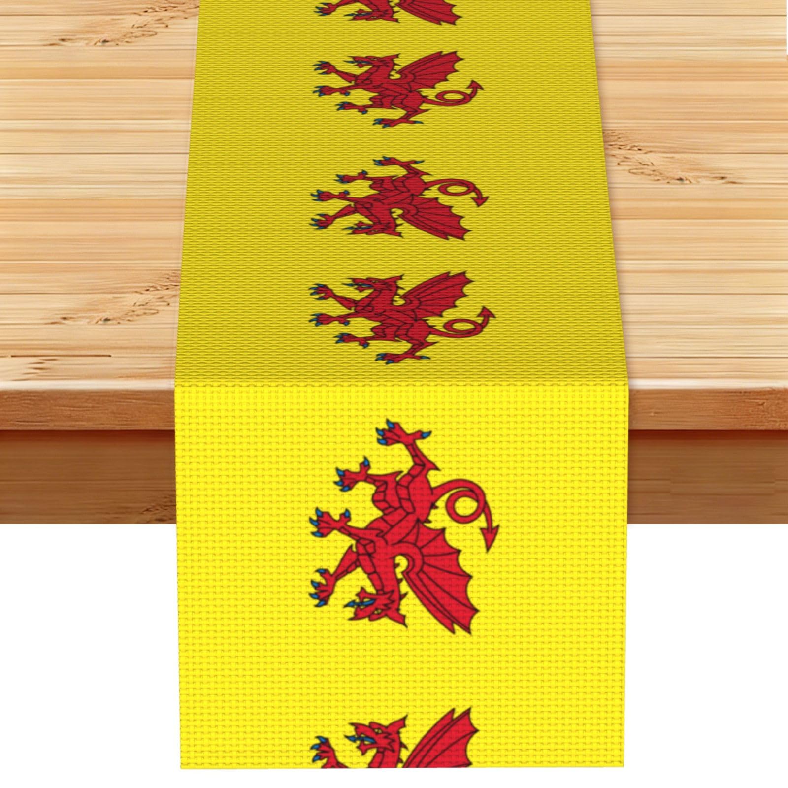Hgiuydrd Somerset County Flag Print Table Runner World Cup-Themed Dining Table Decor For Coffee Dining Table And More