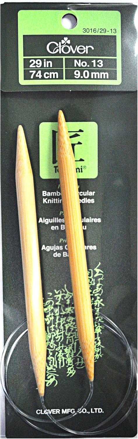 Clover Takumi Bamboo 29 Inch Circular Knitting Needle Size 13