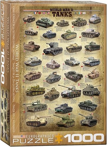 EuroGraphics Tanks of WWII - Puzzle de 1000 piezas EuroGraphics Tanks of WWII - Puzzle de 1000 piezas