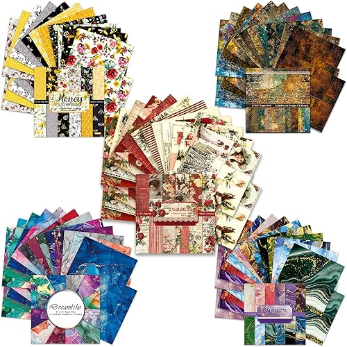 Vista 74 de BLEDS Papel para álbum de recortes, 24 hojas de papel para álbum de recortes de Navidad de 6 x 6 pulgadas, suministros de papel de diario de Navidad