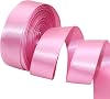 Double Face Satin Ribbon 1 Wide x 20 Yards for Party Wedding Home Decoration Handmade Craft (029 White)