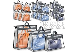 Chumia 20 Pack Purse Dust Bags with Zipper for Handbag Storage and Protection