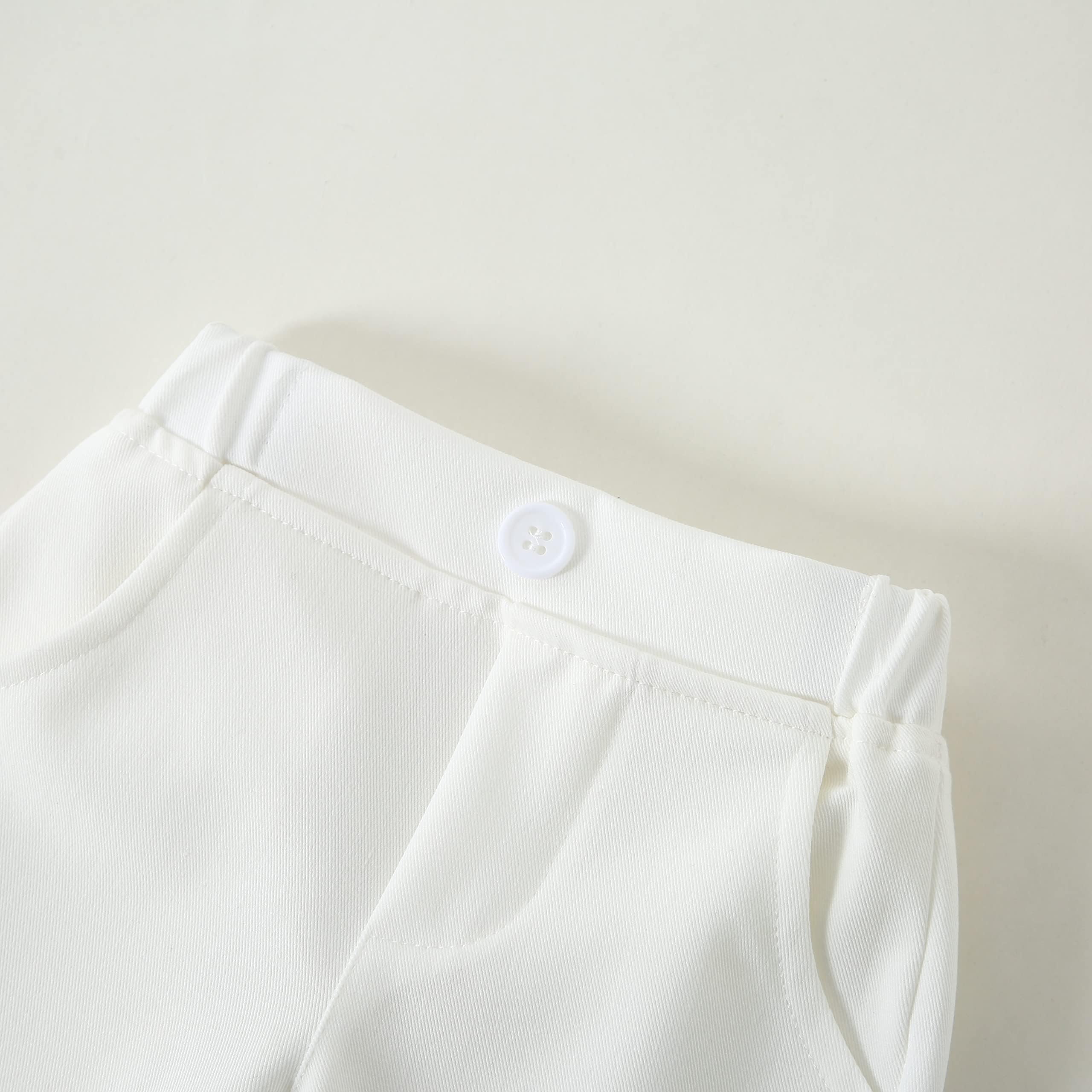 Baby Boys Conjunto de Ropa Traje Formal 0-24 meses Bebé Niño Caballero Mangas Largas Camisas + Pantalones + Corbata de Moño Niño Caballeros Bautismo Boda Conjuntos de Ropa