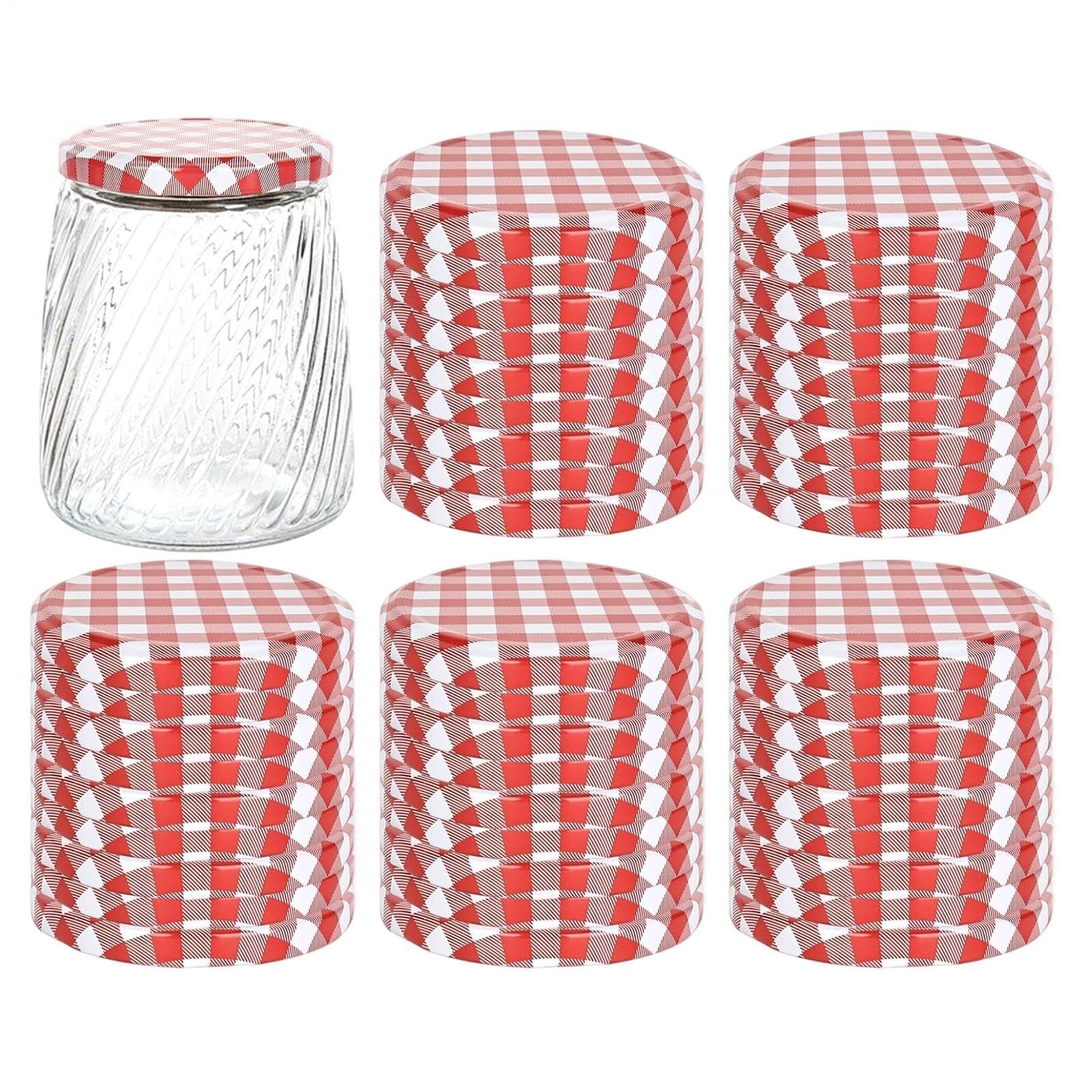 Couvercles de bocaux 85 mm en métal : 50 capsules étanches et réutilisables pour conserves