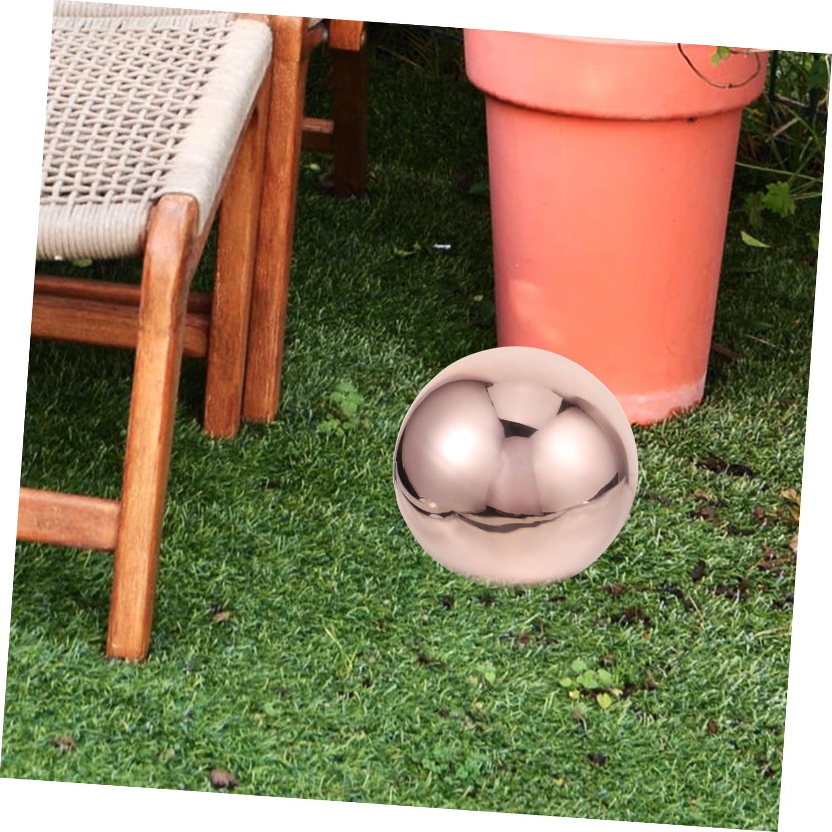 TOYANDONA Sfera Riflettente da Giardino in Acciaio Inox, Globo Lucido Decorativo per Esterni, Effetto Specchio e Riflessione