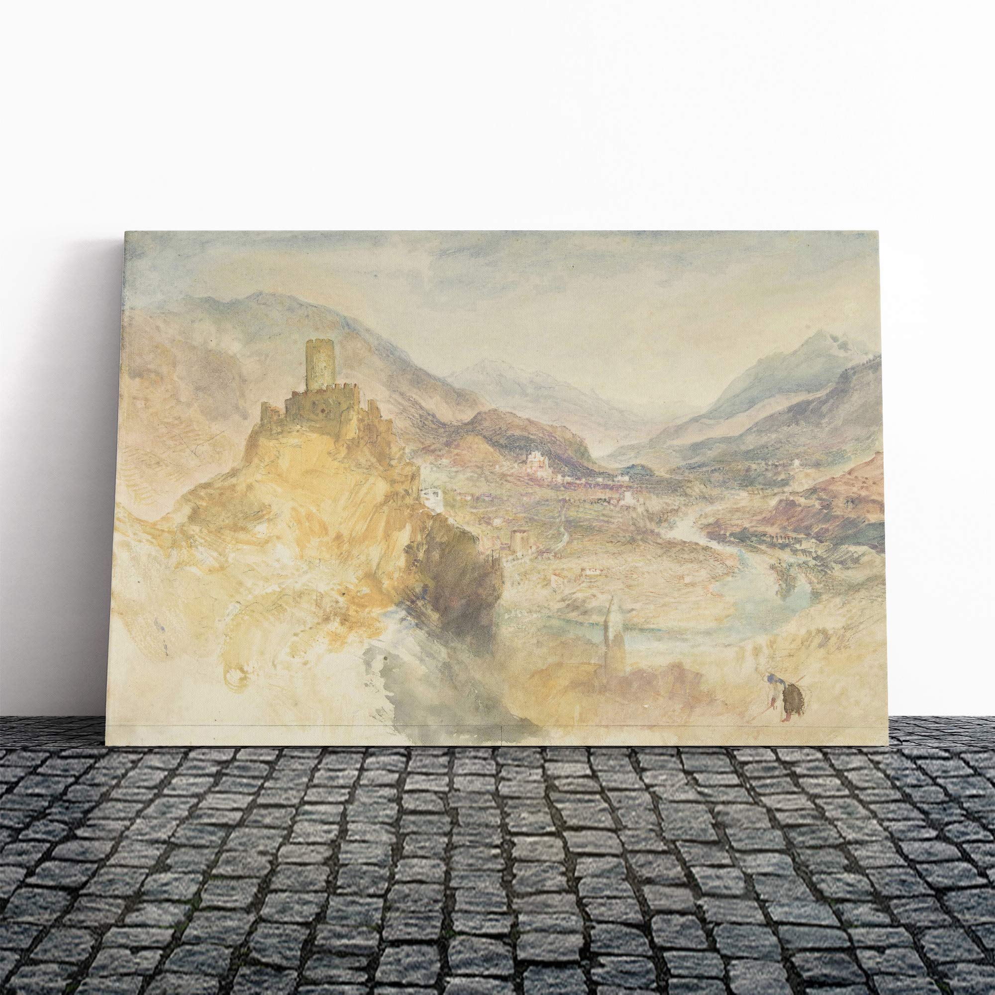 Joseph Mallord William Turner Chatel Argent Canvas Print | Gallery Wrapped 30mm Frame Wall Art | 30x20 inches | Ready to Hang | Contemporary Picture | Living Room Bedroom Lounge Office