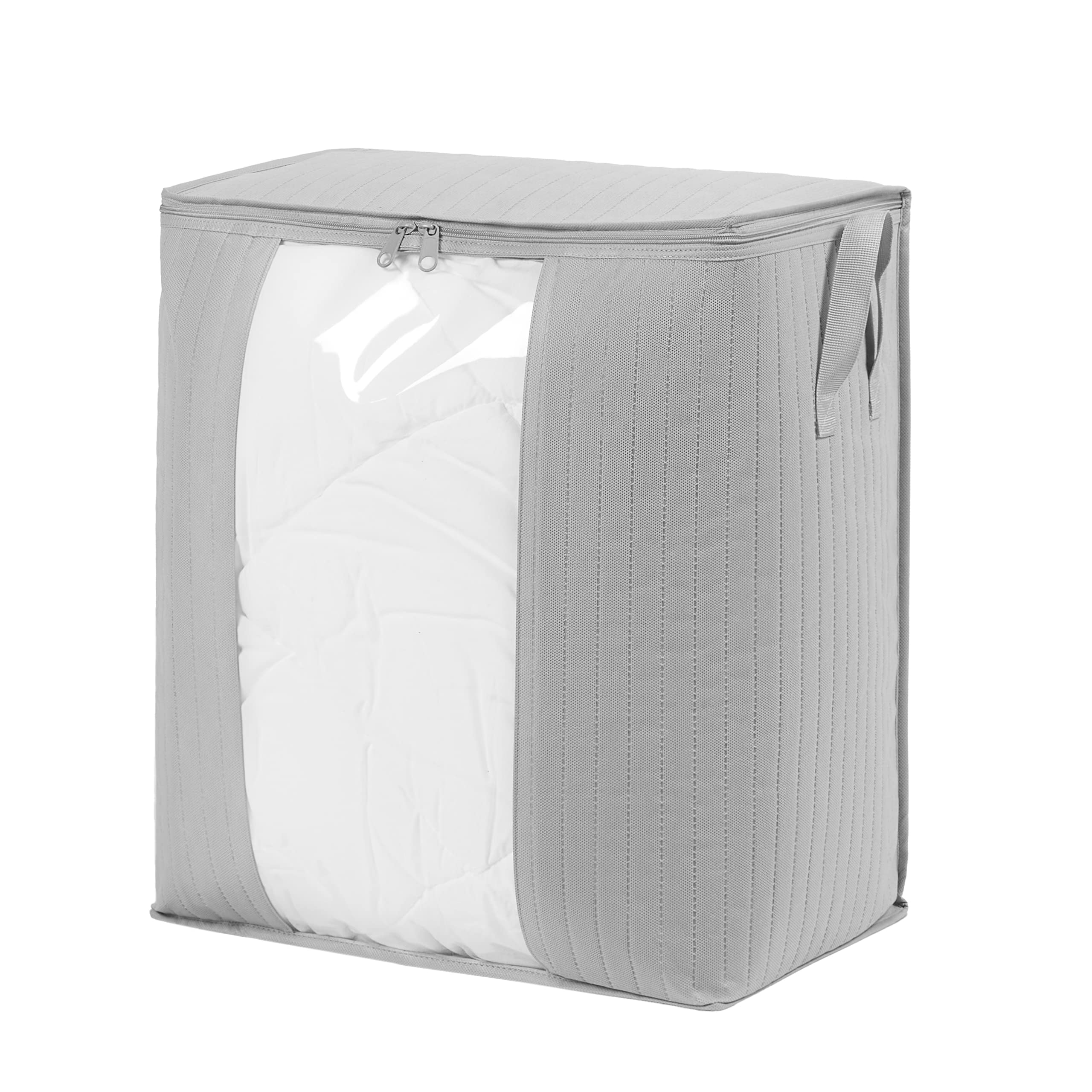 Ocean Home Textile Pvc Pencereli Gri Renk Kapitone Hurç 45 x 30 x 50 cm