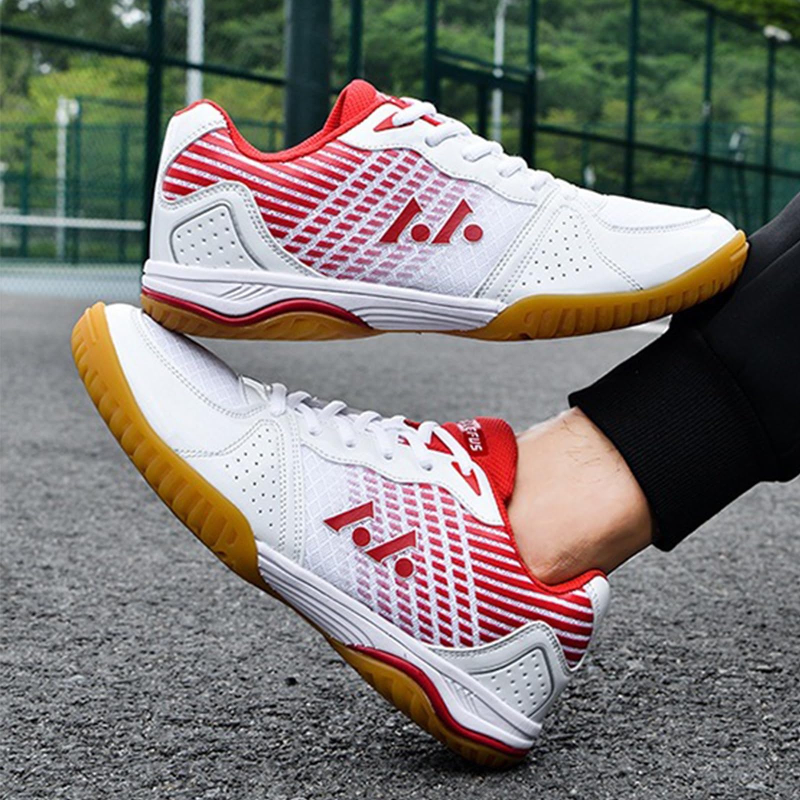 NGARY Chaussures de badminton pour homme et femme - Légères - Absorption des chocs - Antidérapantes - Pour tous les types de sports