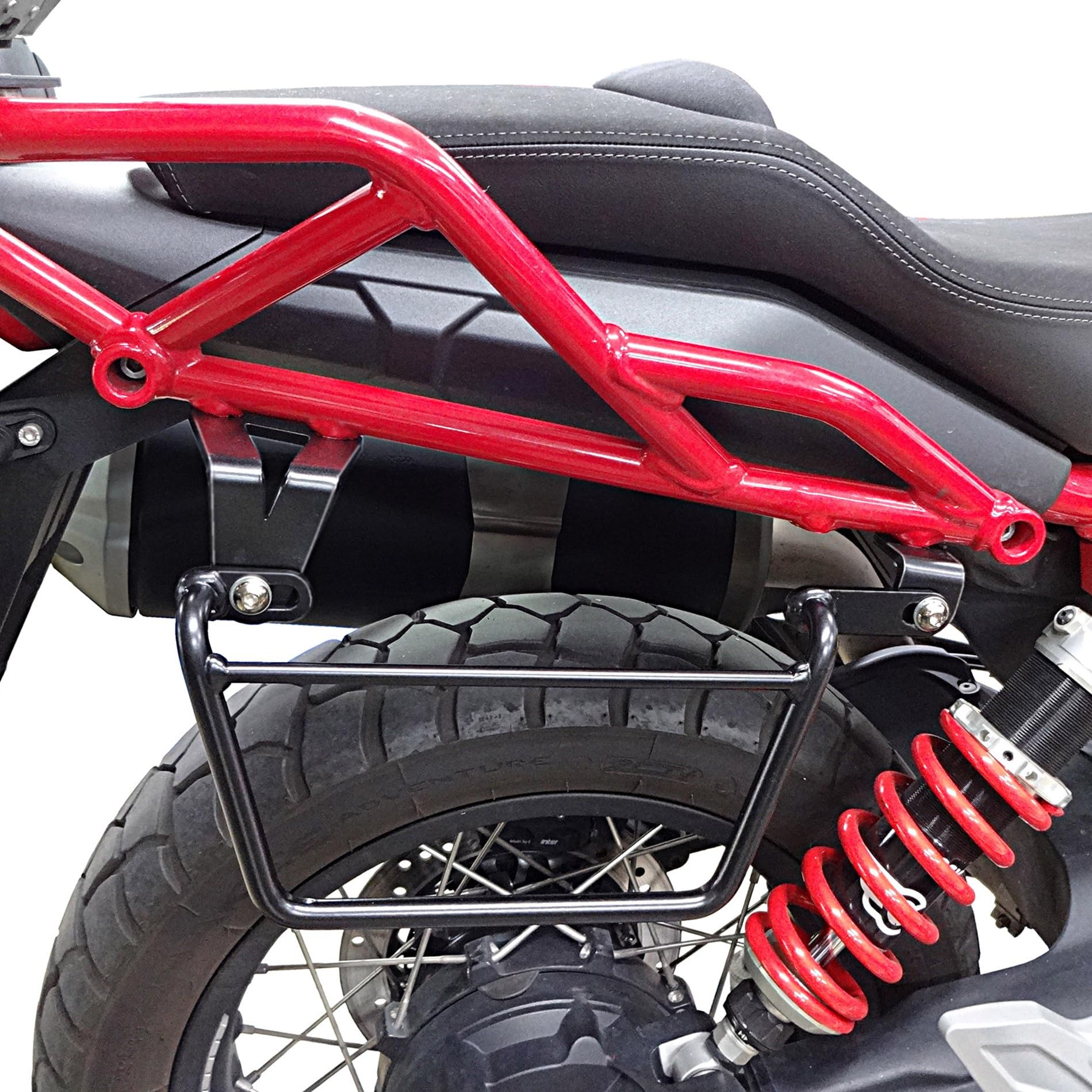 Schwarze Halterung mit Schnellverschluss DX kompatibel mit MOTO GUZZI V85 TT