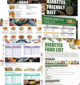 3 Set Diabetes Food List,Prediabetic Meal Plan, Printed Cookbooks