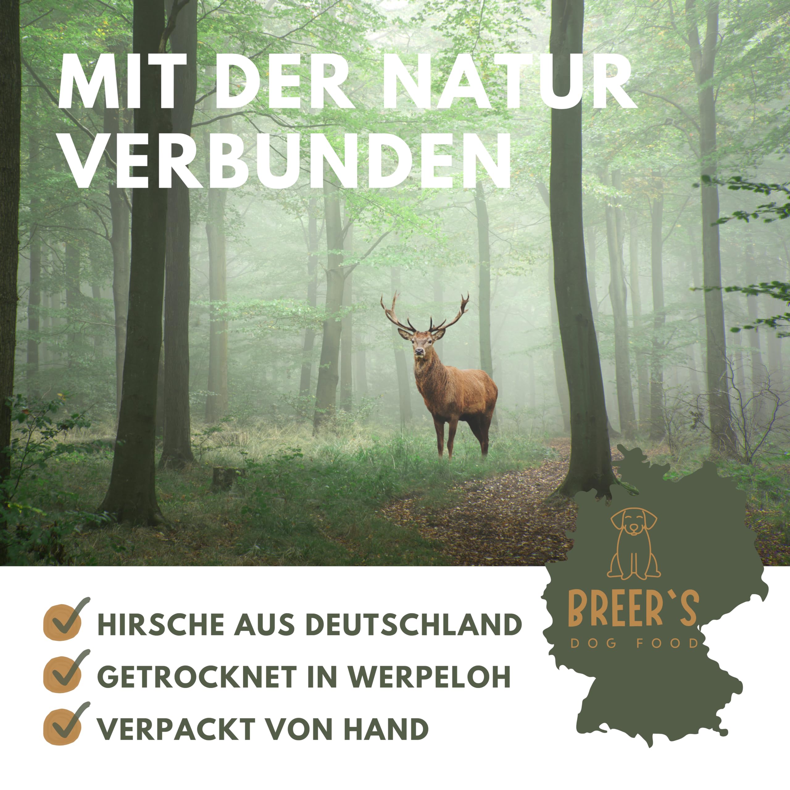 Hirschsehnen Hund getrocknet - Kauartikel 1 kg