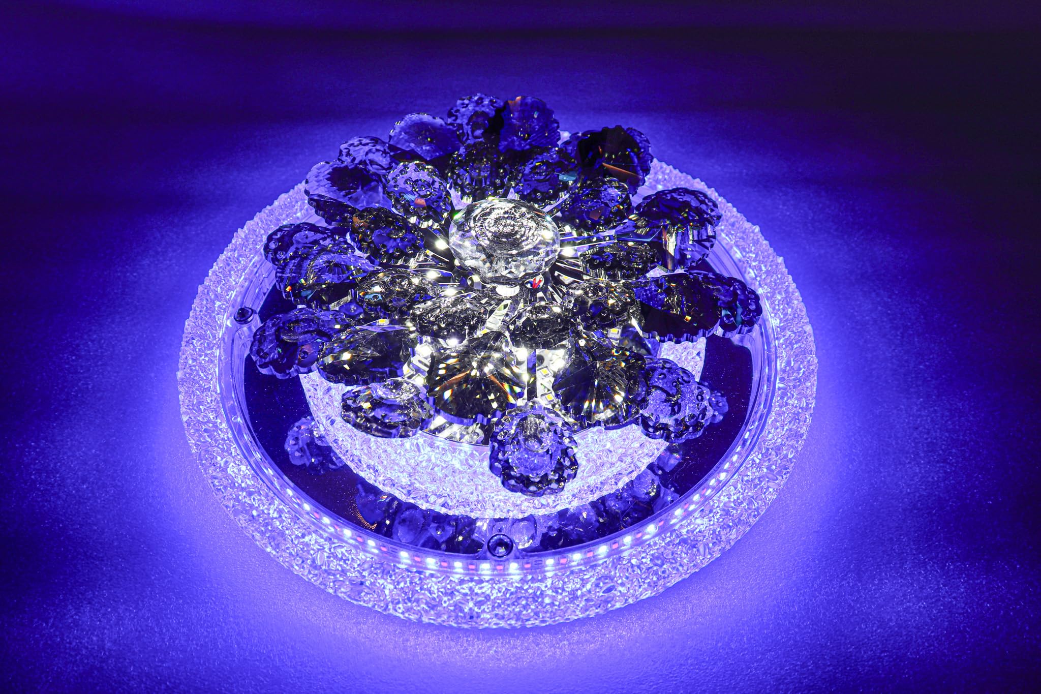swanart Rotating Crystal Flower LED Ceiling Light - Mesmerizing Multicolor Lighting Fixture, Perfect for Living Rooms, Bedrooms, and Event Spaces (B0D8ZVCYLK) Amazon Price History, Amazon Price Tracker