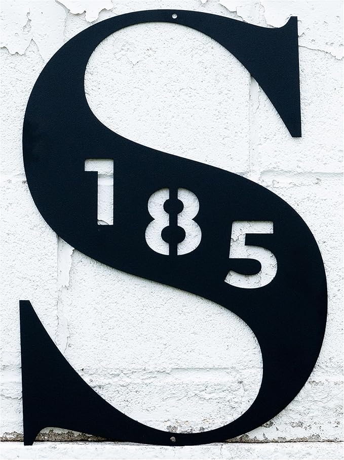 Metal Letter House Number Sign | Address Sign Address Plaque Home Number Sign Custom Address Decor House Warming Gift Front Door Sign