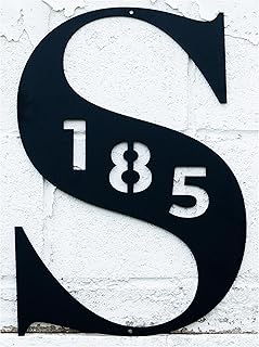 Personalized Outdoor Metal Letter House Number Sign | Letter Monogram