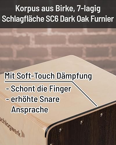 Vista 17 de Schlagwerk CP403 cajon repicador 2-en-1 – Mediano, Negro, L