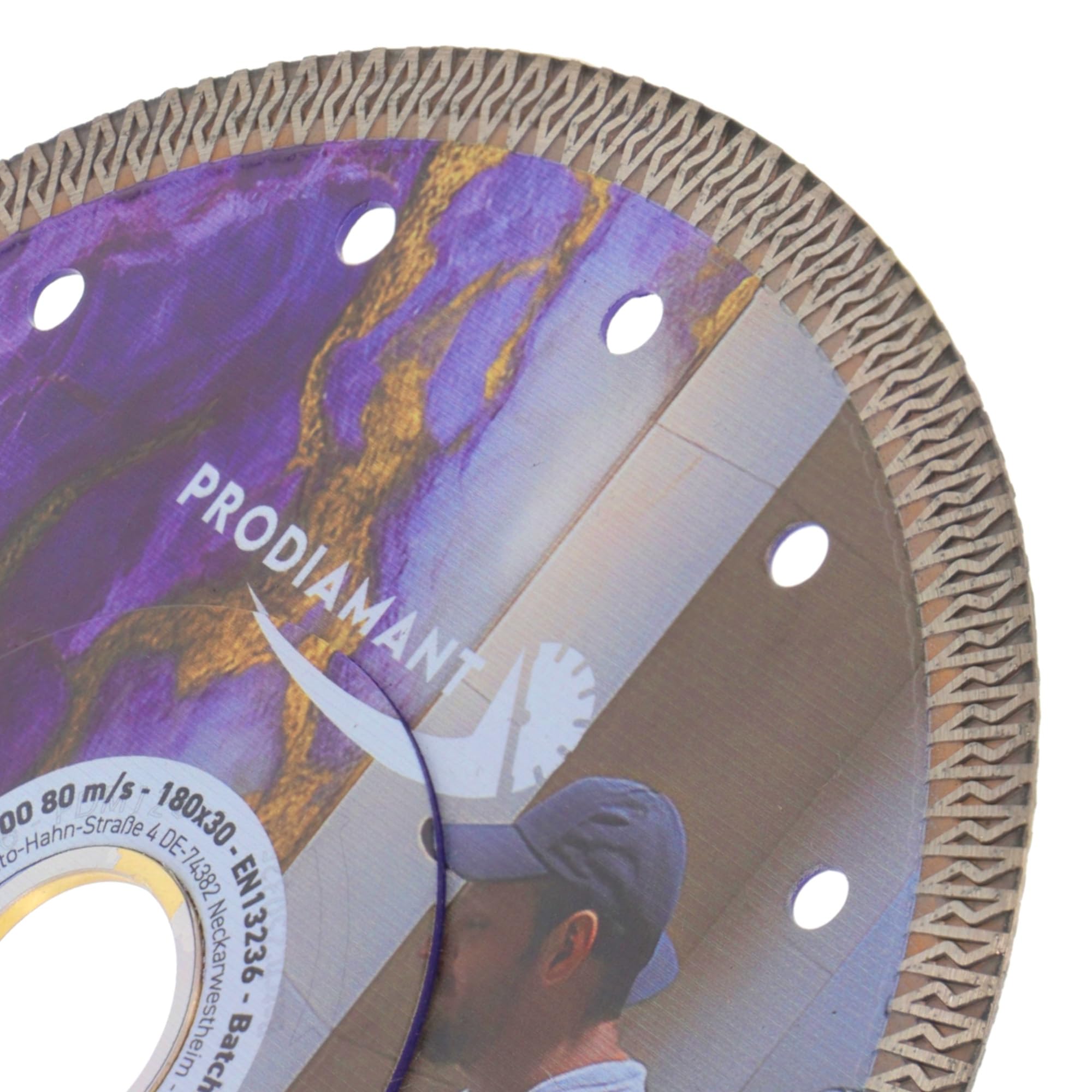 PRODIAMANT Disco de corte de diamante F59 VIO PRO 180 mm x 30/25,4 mm | Altura del segmento 10 mm | Ancho de corte 1,6 mm