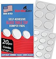 GorillaGritBumpers Clear Adhesive Bumpers Combo (Large & Medium, 20pcs) - Transparent Self-Stick Pads for Furniture, Glass Tables, Laptops, Mirrors