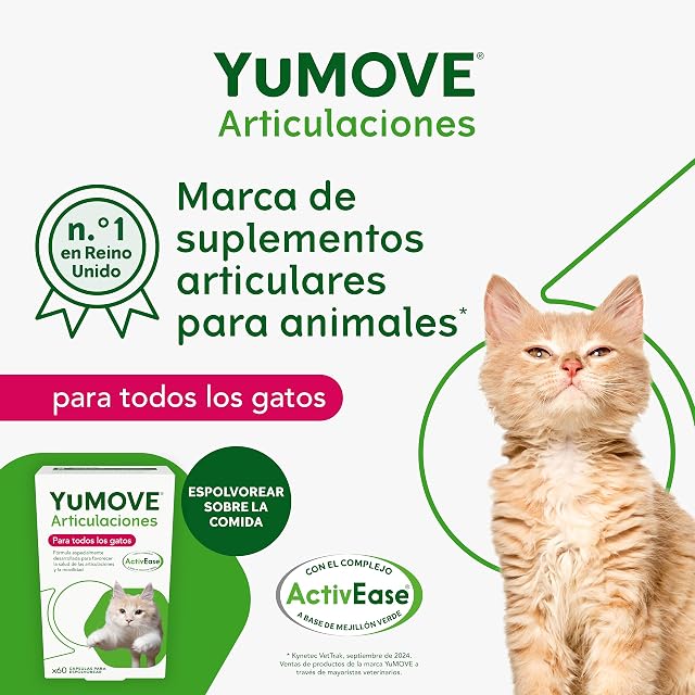 Foto 2 de 7 de Yumove Condroprotector Gatos, 60 Cápsulas ActivEase Movilidad Cotidiana