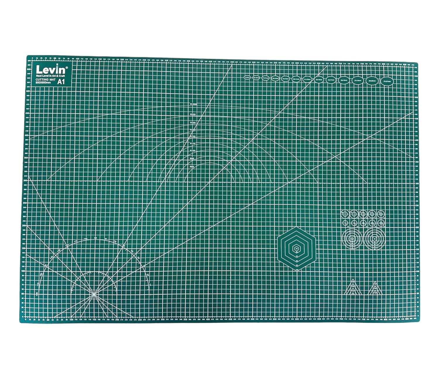 Levin Self Healing Cutting Mat 18 inchx12 inch Non-Slip PVC Double Sided 5-Ply A3 Art Craft Rotating Mat Cutting Board Fabric Leather Craft DIY Cutting Pad Quilting Accessories (A1 (36 X 24 Inch))-image-11