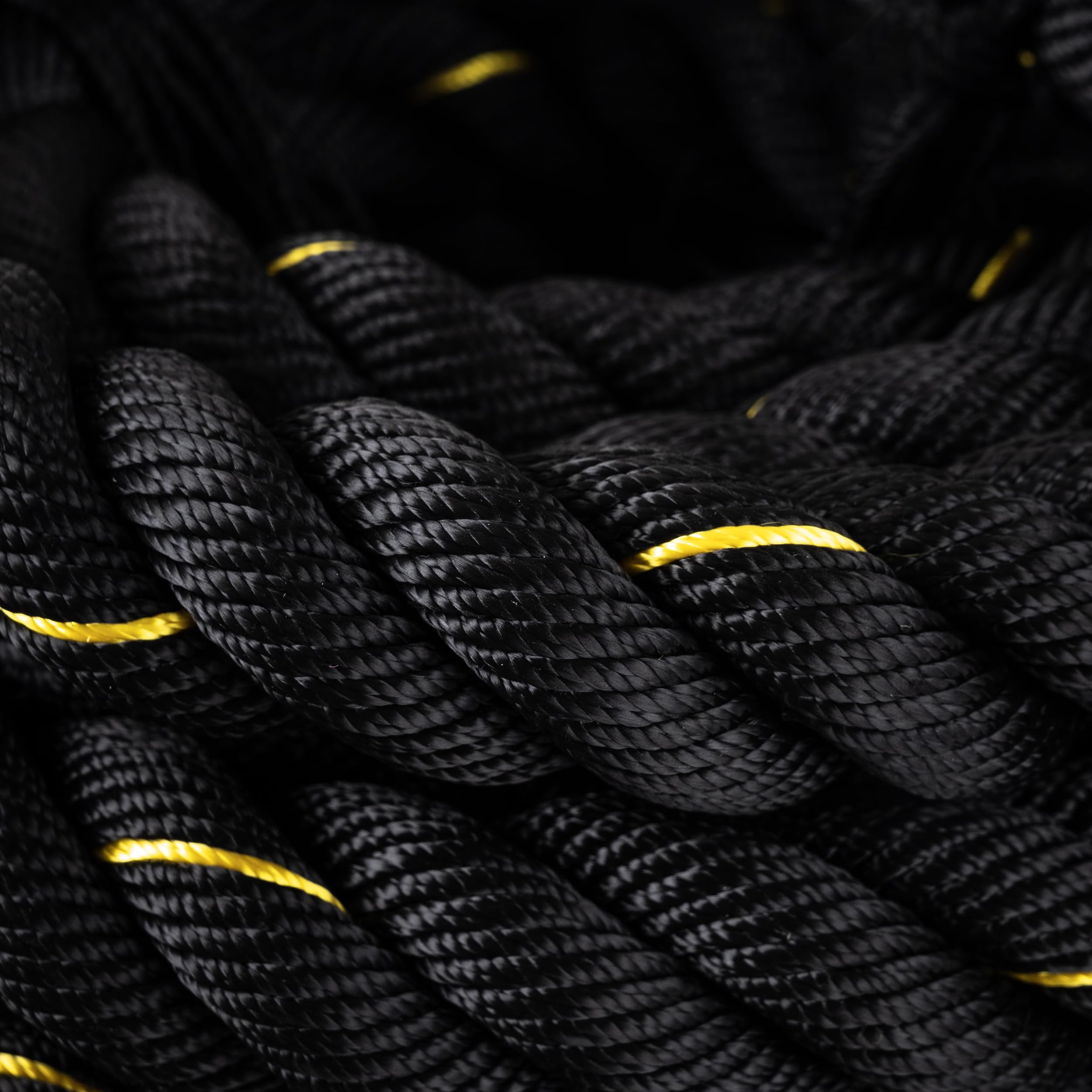 FIZYO Battle Rope – Corda da Allenamento Robusta per Functional Training, Cross Training, Forza e Resistenza – Diametro 3,8 cm, Costruzione a 3 Fili – Home Gym & Outdoor (9m)