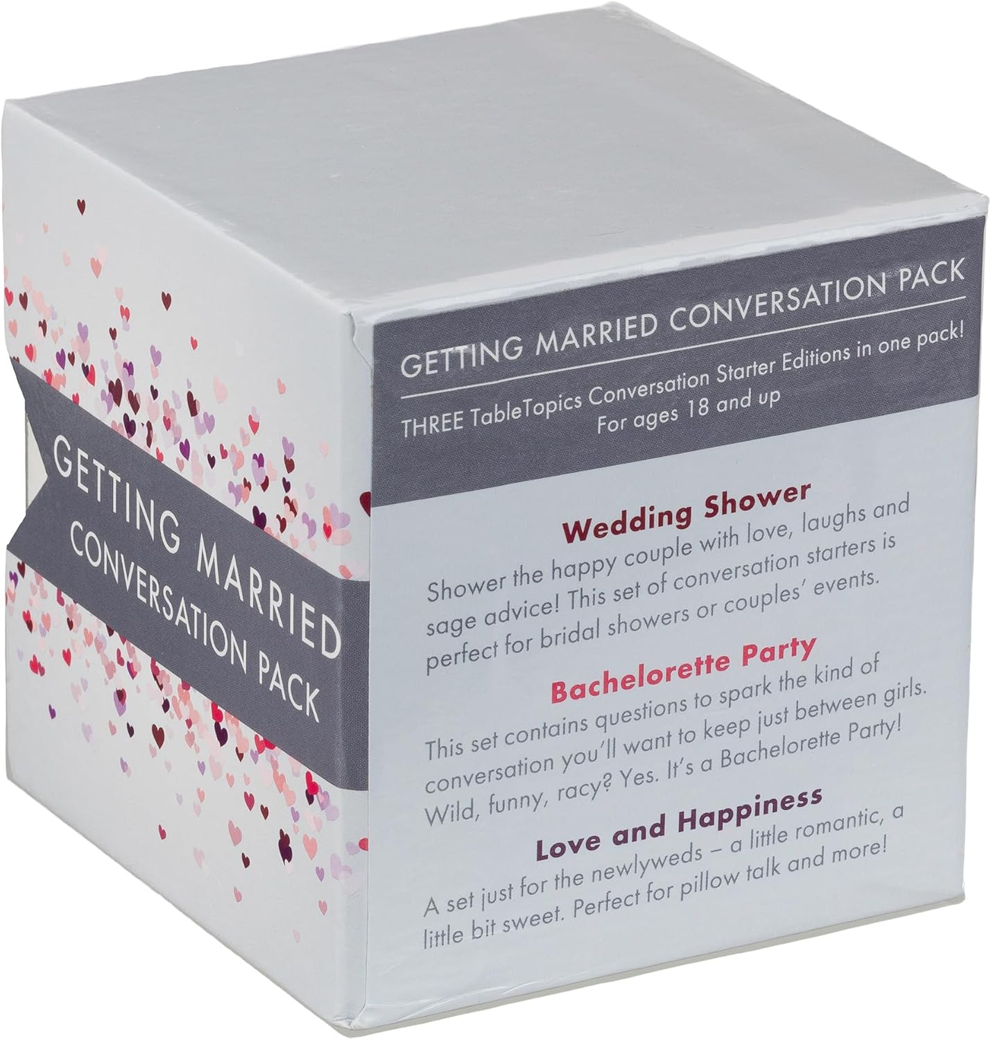 TableTopics Getting Married Conversation Pack Card Game - 120 Conversation Starter Cards, Gift for Newlyweds or Fiancé, Boxed Set of 3 Topics - Wedding Shower, Bachelorette Party, & Love & Happiness - Image 3