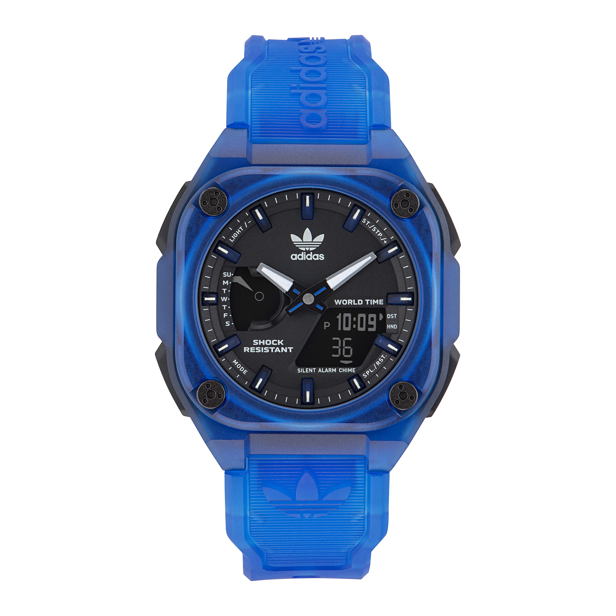 adidas Unisex Blue Band Resin Strap Analog Watch (Model: Aost230582I), Blue Band, Band Color-Blue,Dial Color-Black (B0BZWS4GHC) Amazon Price History, Amazon Price Tracker
