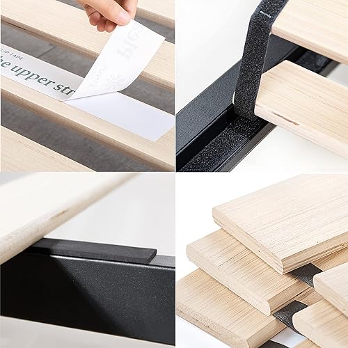 Miniatura 5 de Plataforma Zinus Arnav, Doble, Blanco Blanco,Negro -