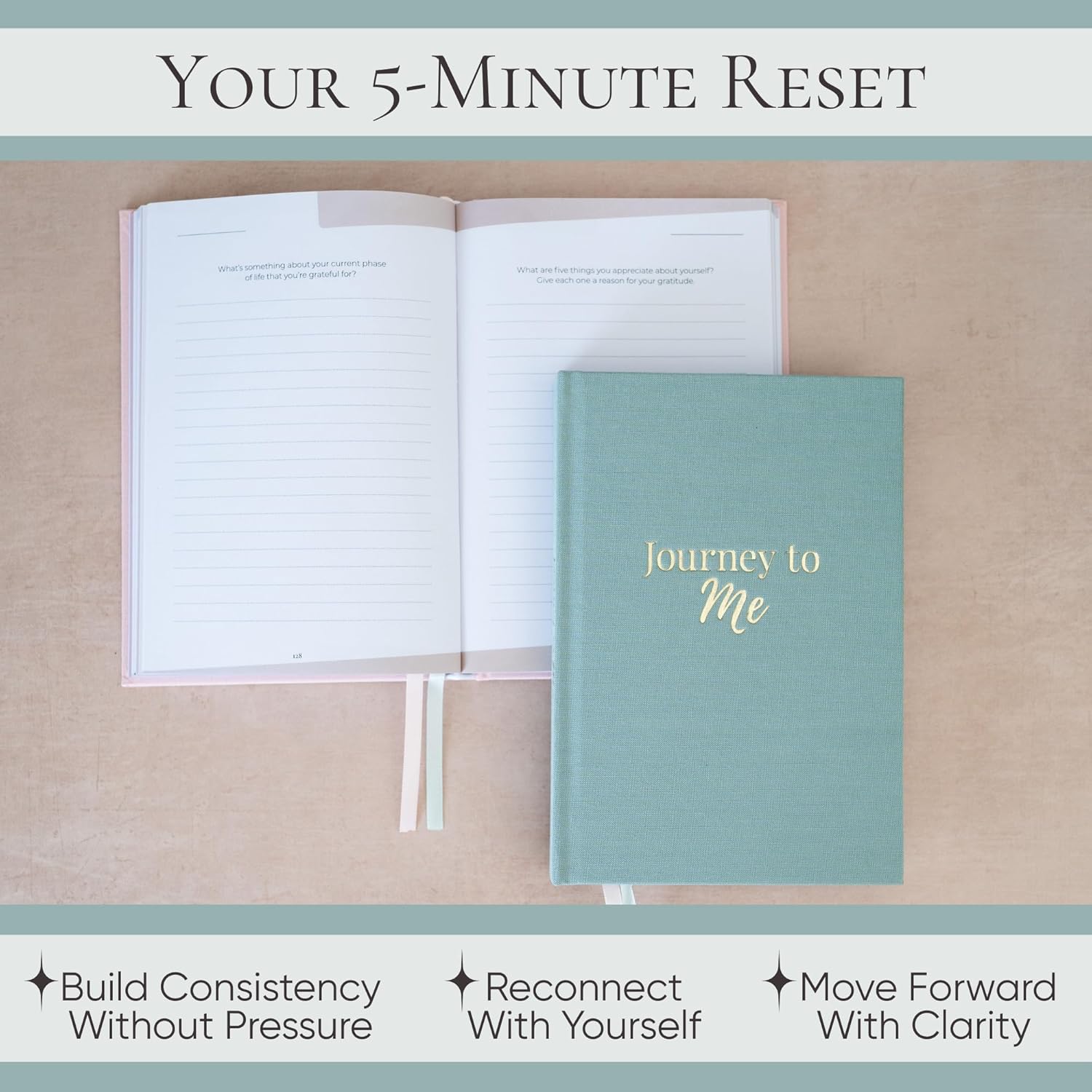 Guided Daily Journal for Women with Prompts | Self Love, Self Care, Wellness & Mindfulness for Personal Growth | 150+ Reflection Exercises for Clarity | 5 Month Undated A5 Hardcover (Green)
