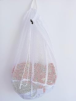 Small Commercial Mesh Laundry Bag with Handle and Drawstring for Dormitory, Travelling, College,Apartment, Camping, RV, Machine Washable, Hanging Mesh Bag,20×17inc