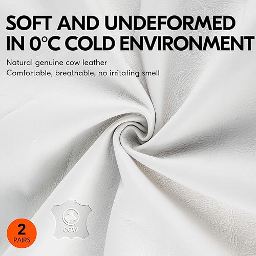 Miniatura 10 de Vgo... 3 pares de guantes de trabajo y conductor, de cuero de vaca sin forro, para trabajo pesado, conducción de camiones, almacén, jardinería,