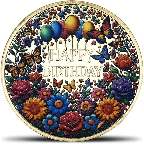 Birthday Challenge Coin Happy Birthday Coins Collectible Gift for Celebrations