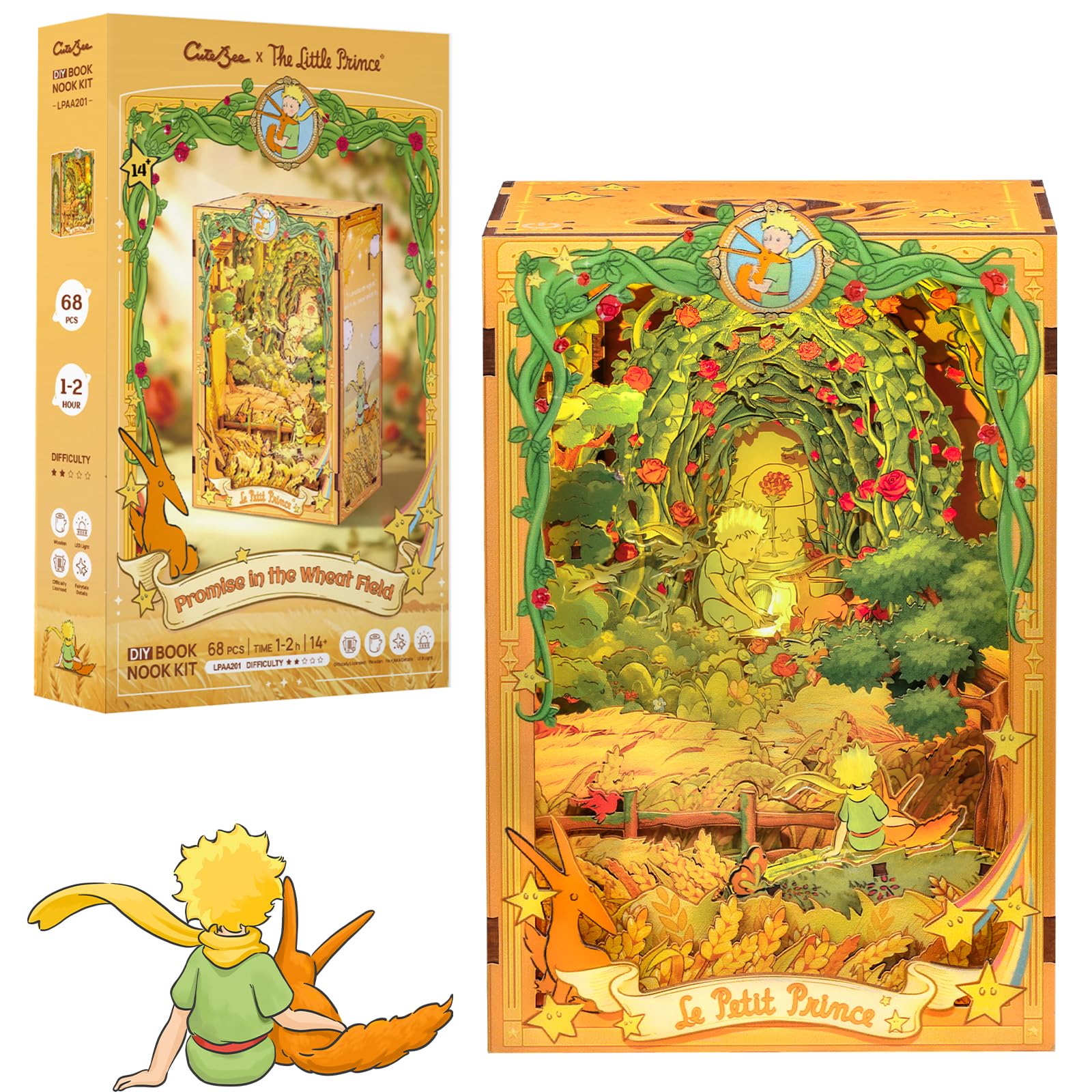 CUTEBEE Book Nook Ufficiale – Il Piccolo Principe Miniature 3D Legno