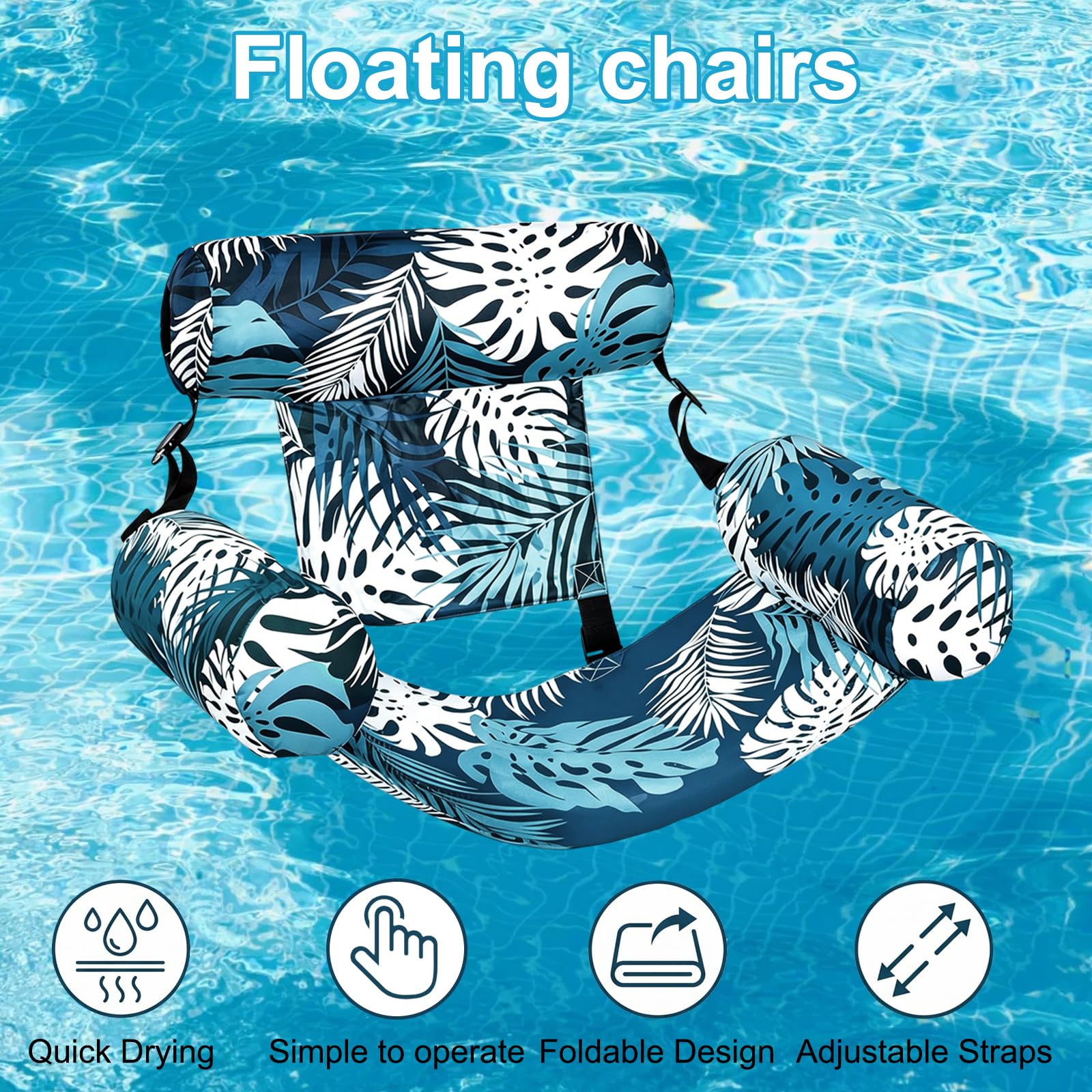 2 Stück Aufblasbare Wasser Pool Luftmatratze für Erwachsene, Aufblasbare Pool-Schwimmsitze, Aufblasbare Wasserstühle,Luftmatratze Wasser Sitz,Wassersessel Schwimmstuhl für Partys Sommer Wassers Strand