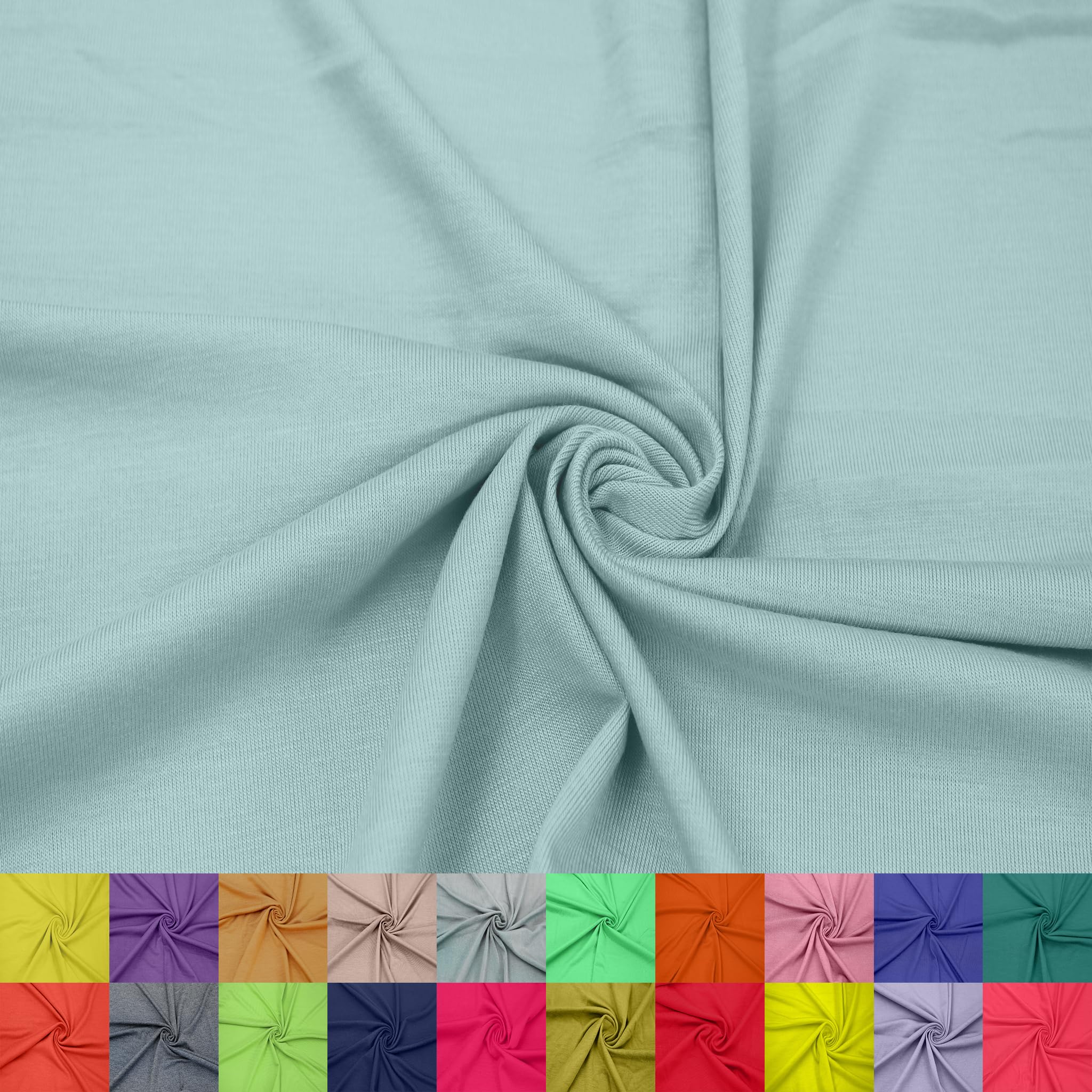 60" Wide Rayon Spandex Jersey Knit Fabric by The Yard - 4-Way Stretch, 200GSM, Medium Weight -Soft & Breathable - Apparel, Accessories, Maternity & Decorations — view 45