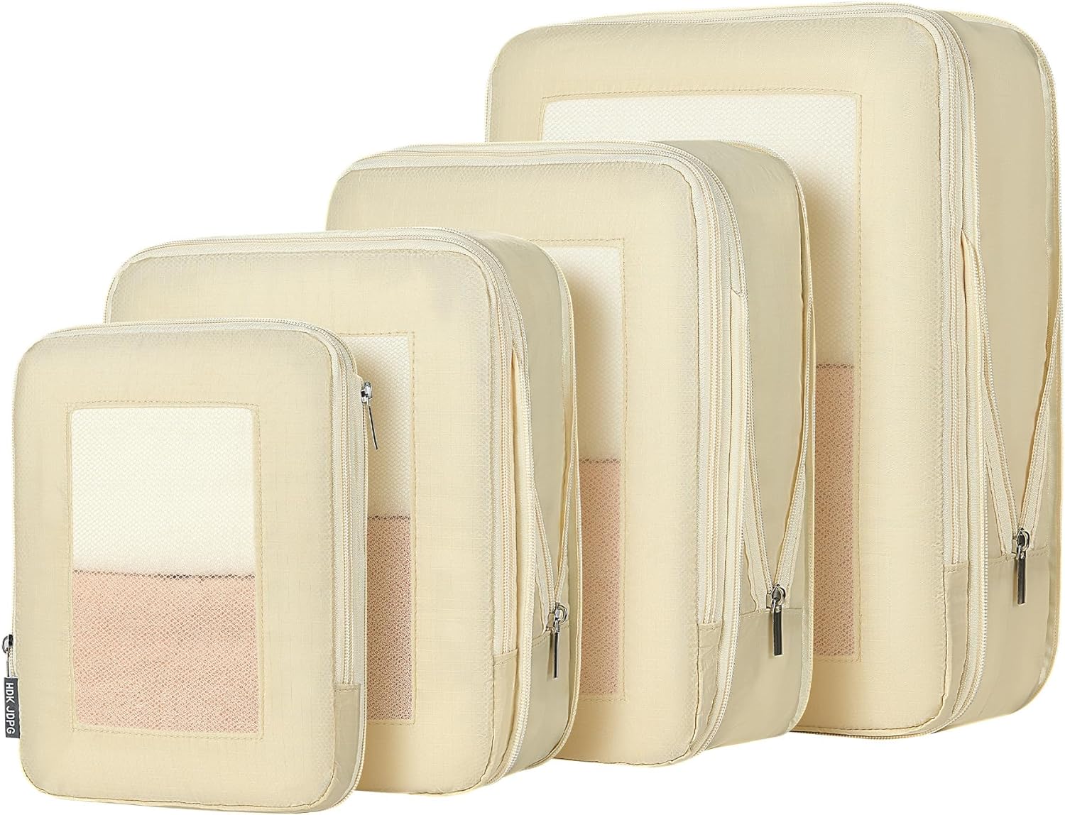 4 Set Compression Packing Cubes Travel for Suitcases,Compressible Mesh Packing Cubes for Travel Women Packing Organizers Ultralight