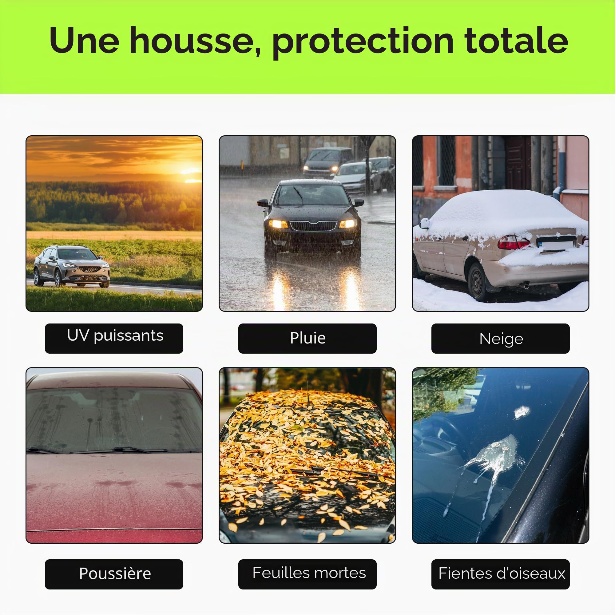 Demi-housse de voiture de rechange pour Mini Cooper 3 portes 2000-2024, housses de voiture pour rangement extérieur, accessoires de voiture imperméables toutes saisons