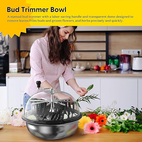 Miniatura 2 de iPower Cortadora de hojas de 19 pulgadas, corte giratorio trenzado para plantas con engranajes afilados mejorados y cuchillas de acero inoxidable,