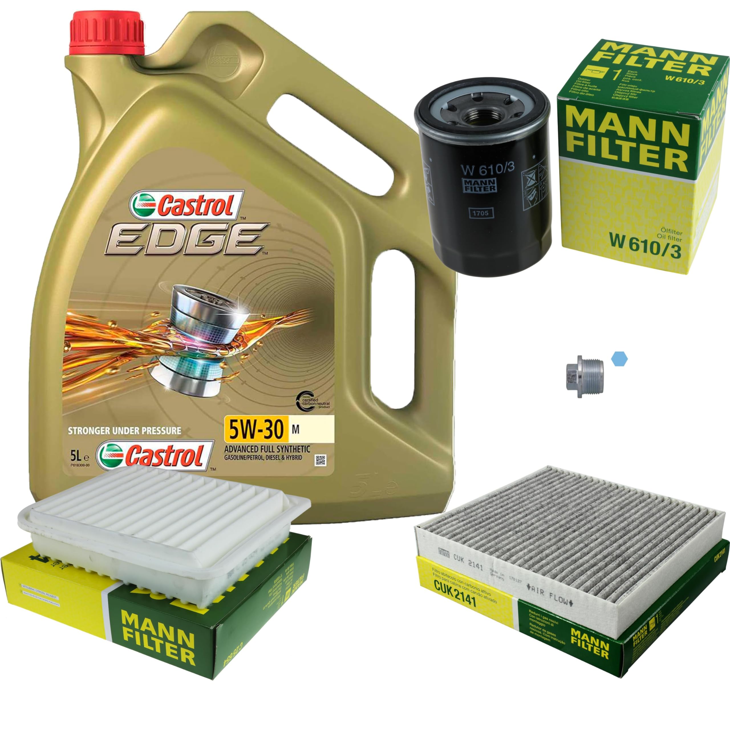 Pacchetto di ispezione pacchetto di manutenzione filtro con 5 l olio motore 5W-30 filtro olio filtro aria filtro abitacolo vite di chiusura